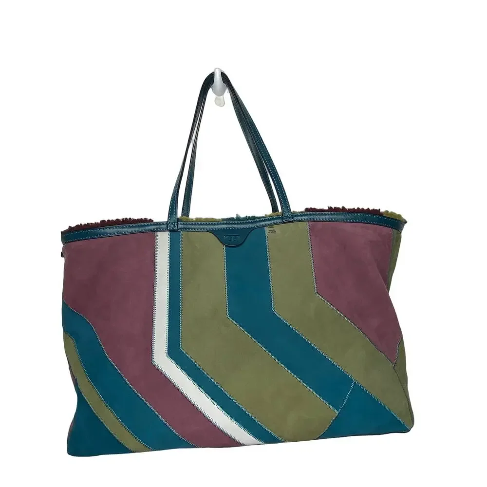 TORY BURCH Women's Britten Reversible Tote Bag Travel Shopper Casual Chic